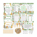 Funnymoom 426 Pcs Jungle Baby Shower Games Set, 8 Safari Animal Party