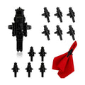 Halloween Christmas Napkin Rings Set of 12 Black Nutcracker Napkin Holder for Gothic New Year Festival Gathering Home Dining,Western Solider Kitchen Table Decor for Baby Shower Wedding Party