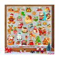 Christmas Window Clings,9 Sheets Christmas Party Window Clings Decoration, Decals for Glass Windom Indoor and Outdoor Home Decor, Santa Claus,Snowman