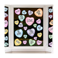 DIYDEC 8 Sheets Valentines Window Clings Double-Sided Pink Purple Blue Valentines Window Stickers Love Heart Window Decals for Home Wedding Anniversary Party Store Glass Holiday Decoration