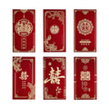 6 PCS Wedding Envelopes Chinese Red Envelope Lucky Money Packets