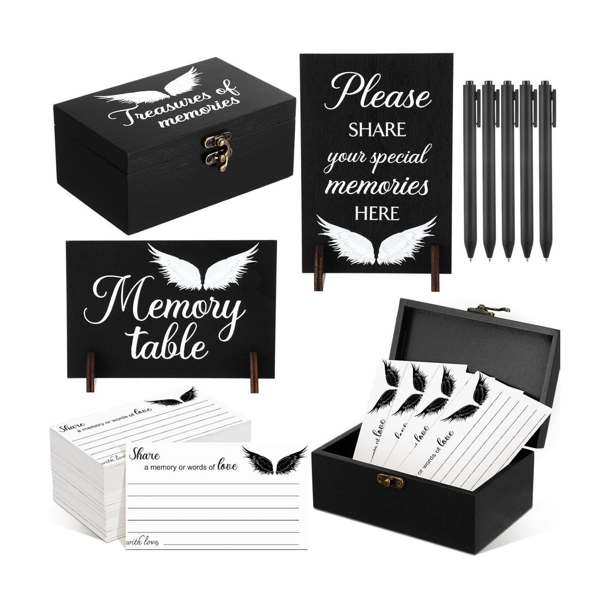 Gilprop 112 Pcs Share a Memory Cards for Celebration of Life, Angel