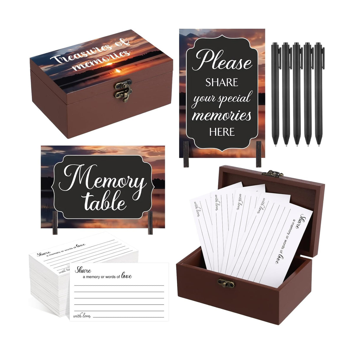 Gilprop 112 Pcs Share a Memory Cards for Celebration of Life, Dusk