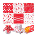Ireer 300 Pcs Red Heart Wax Paper Sheets Parchment for Food Deli Paper 12x12 Inch Waterproof 6 Style Heart Valentine Mom Teacher Gift Wrapping Picnic Basket Liners Greaseproof Wrapping Wedding Party