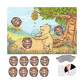 Winnie Catch Hunny for Pooh Fun Party Game for Pooh Baby Shower Birthday Decorations, Pin The Hunny Pot on Bear Poster with 20 Honey Pot Stickers and Blind Fold.