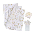 BEISHIDA Christmas Snowflake Tissue Paper Bulk，Gold and White Wrapping Tissue Paper for Gift Bags, 14 x 20 Inch Gift Wrap for Winter Christmas Party DIY Crafts Decor Holiday Flowers-50 Sheets