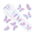 500Pcs Holographic Butterfly Stickers for Kids 1in Laser Waterproof Decals 6 Designs Dazzling Butterfly Self-Adhesive Sticker Rolls for Bottle Scrapbook Journal Envelope Decorations