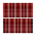 10 Pack Black and Red Backdrop Party Decorations Tinsel Curtain Halloween Party Streamer Foil Fringe Birthday Decorations Photo Booth Fancy Ball Christmas New Year Graduation Party Decor Decor