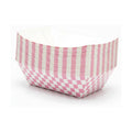 30 Pcs No Folding Required 2lb Gingham Party Supplies Disposable Paper Food Trays for Shower Wedding Tea Party Supplies Nacho Snack (Light Pink)