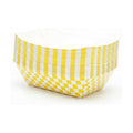 30 Pcs No Folding Required 2lb Gingham Party Supplies Disposable Paper Food Trays for Shower Wedding Tea Party Supplies Nacho Snack (Yellow)