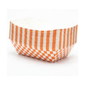 30 Pcs No Folding Required 2lb Gingham Party Supplies Disposable Paper Food Trays for Shower Wedding Tea Party Supplies Nacho Snack (Orange)