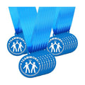 AmazingSpark 60 Pcs Teamwork Award Medals, 2 Inch Rubber Medals Bulk Winner Encourage Team Participation for Kids Adults Trophy Award Prize Gift Competitions Graduation Party