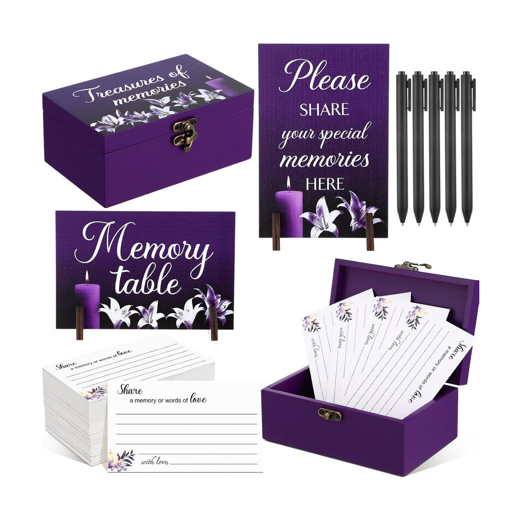 Gilprop 112 Pcs Share a Memory Cards for Celebration of Life, Lily