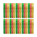 10 Pack Hawaii Party Backdrop Decorations Vibrant Summer Streamers Foil Fringe Curtains Metallic Tinsel Backdrop for Birthday Graduation Baby Shower Christmas Beach Holiday Party Decors