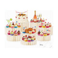 8Pack Buffet Risers Display Stands Foldable Food Risers for Buffet Table Tall Cake Cupcake Stands Cardboard Cylinder Stand Dessert Table Display Set for Catering Jewelry Wedding Party Decor (White)