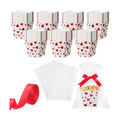 Pajean 24 Sets Valentine's Day Popcorn Boxes with Cellophane Bags & Ribbon