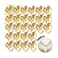 Leaf Napkin Rings Set of 100 Metal Napkin Rings Bulk Table Napkin Ring Suitable for Valentine Thanksgiving Banquets Table Parties and Everyday