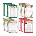 54 Pcs Christmas Party Games Card Set Merry Christmas Trivia Party Game Xmas Holiday Word Scramble Pictionary This or That Paper Cards for Family Adults Large Group Activities Supplies with Answer Key