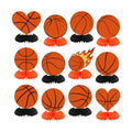 Yuntau 12 Pcs Basketball Party Decoration Honeycomb Centerpiece Basketball Table Topper Sports Table Decoration for Men Birthday Sports Theme Party Favors Supplies