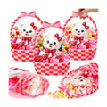 Fuutreo 50 Pcs Valentine Goodie Bags Valentine Bear Treat Bags with Handles Resealable Plastic Red Love Gift Pouches for Holiday Candy Wrapping, Party Goodie Supplies Romantic Gift Decor (Bear)