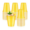 50 Pcs Yellow Plastic Cups, 12 oz Disposable Cups for Party