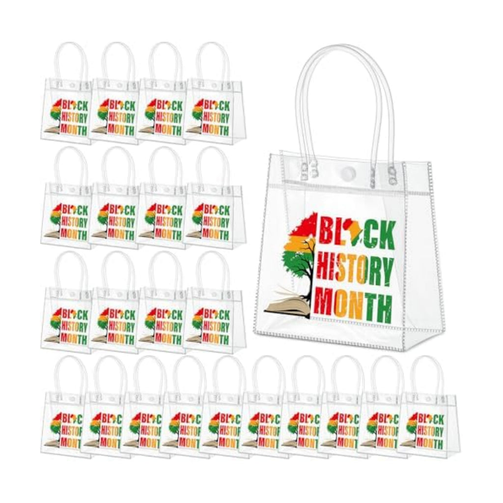 Aliceset 24 Pcs Clear PVC Gift Bags with Handles, Party Favor Bags