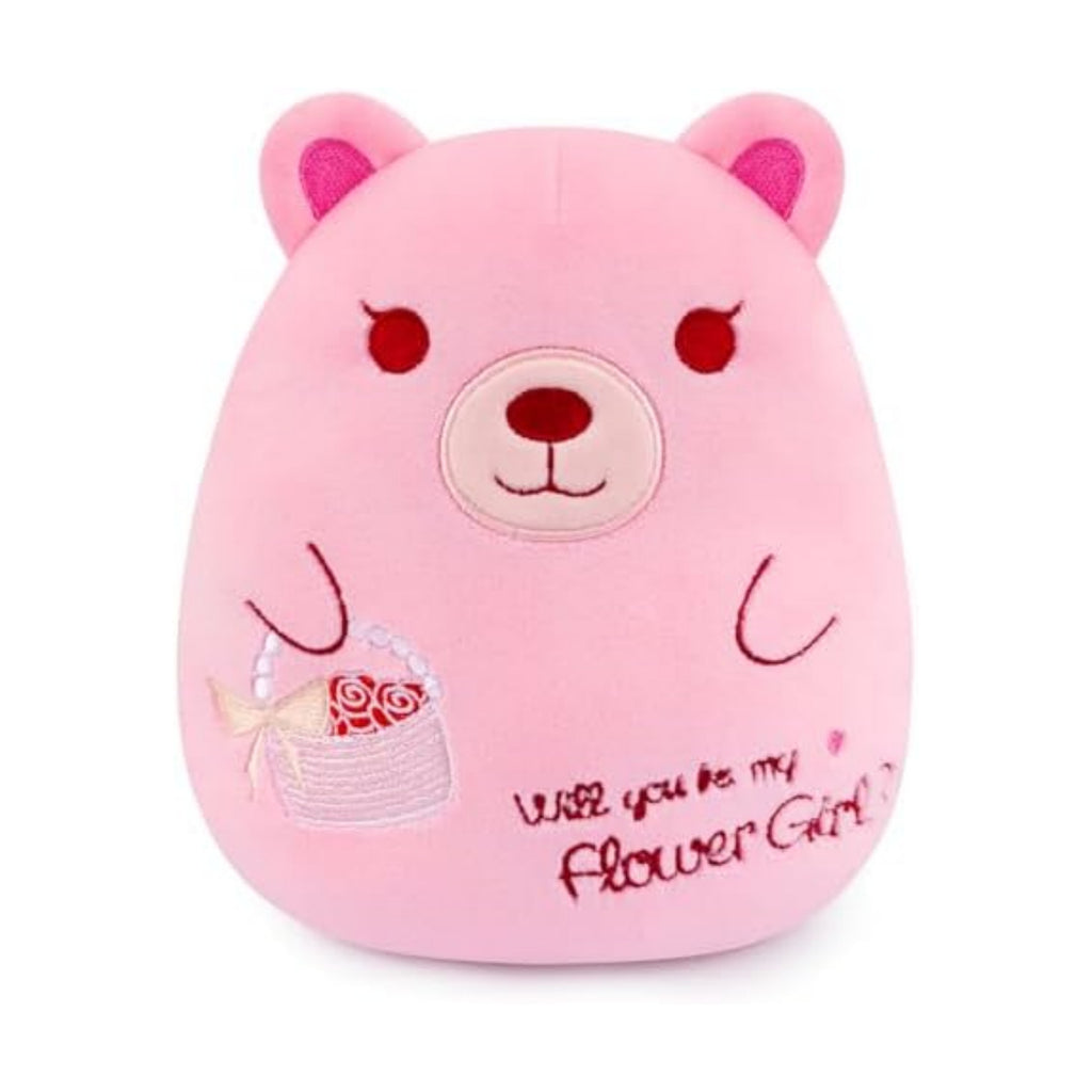 Flower Girl Teddy Bear Stuffed Animal,Will You Be My Flower Girl