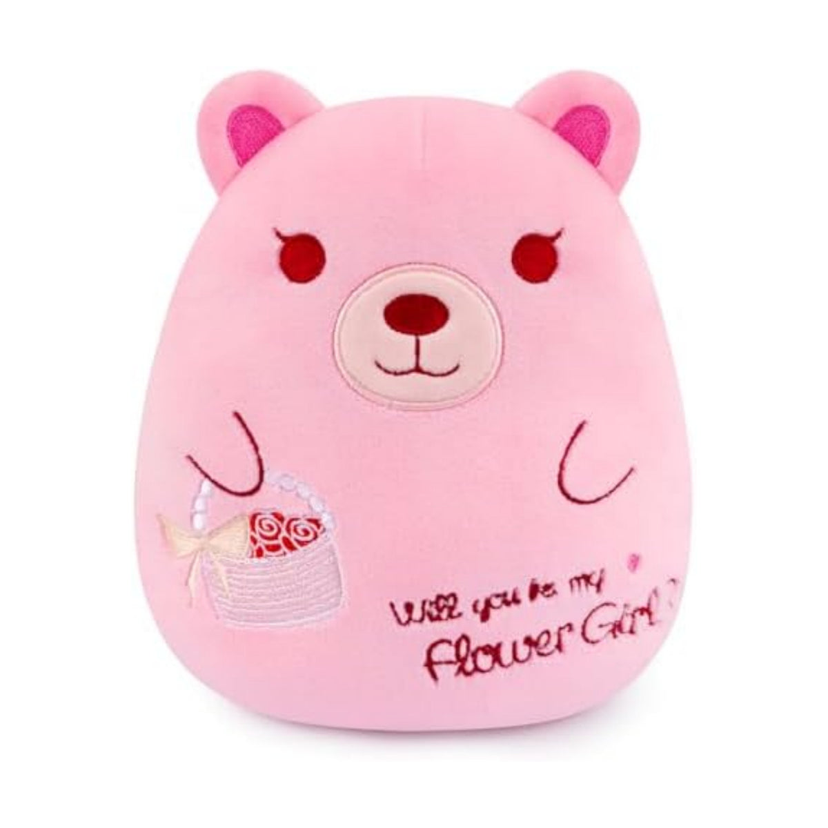 Flower Girl Teddy Bear Stuffed Animal,Will You Be My Flower Girl