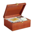 DRASTAR Wooden Keepsake Box, Large Storage Box with a Hinged Lid, Memory treasure box for Crafts and Photo Storage