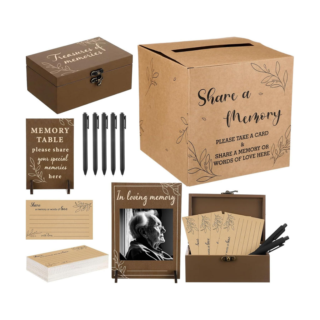 Gilprop 113 Pcs Celebration of Life Share a Memory Cards Set, Rustic