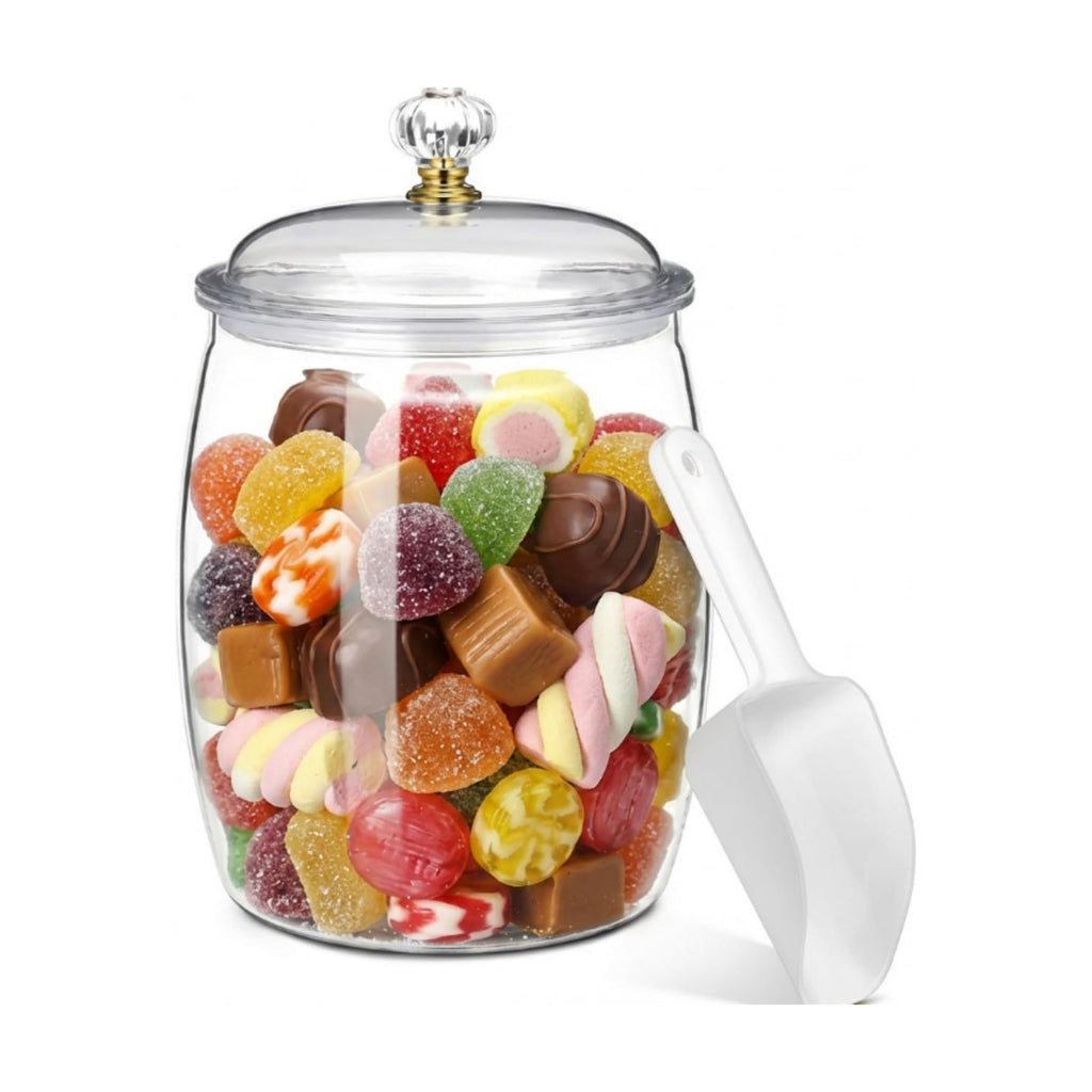 Nuogo Large Candy Jar with Lid Plastic Kitchen Storage,1.5 Gallon/192 Oz