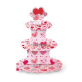 Valentine's Day Cupcake Stand Decoration, 3 Tier Hearts Candy Cupcake Stand DIY Cake Stand Holder Tower Cardboard Dessert Serving Cookie Tray Holder for Valentine Wedding Anniversary Party Supplies
