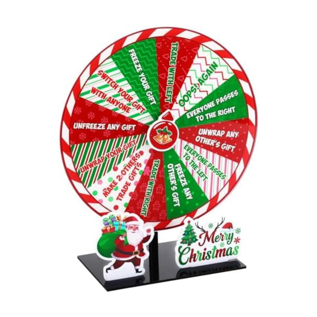 Capoda Christmas Exchange Game 10" Spinner Wheel with Stand, Santa