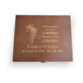 Memorial Keepsake Box Personalized – Sympathy Gift for Loss of Loved One – Engraved Wooden Memory Box for Photos, Letters & Mementos – Remembrance Gift for Family, Pet Memorial Box