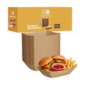 Disposable Paper Food Trays 3lb, 250 Pack Large Brown Paper Boats - Heavy Duty for Large Nachos, BBQ Ribs, Family Fries, Tacos - Ideal for Party Hosts, Sports Fans, Carnivals
