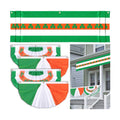 EBaokuup 5 Pcs St. Patrick's Day Flag Bunting Set, St Patricks Day Large Long Hanging Banner with Fan Flags, Irish Shamrock Bunting Flag for Garden Patio Parade Party Decor
