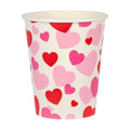 100Pcs Red Pink Paper Cups Valentine's Day Disposable Party Cup