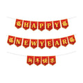 Chinese New Year Decorations 2026 Lunar New Year Banner Red Gold new Years Decorations 16.4Ft 2026 Spring Festival Flag Bunting Garland NYE Eve Party Decoration Backdrop Home Office Indoor Outdoor