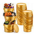 Funnymoom 20 Pack 48 oz Gold Buckets with Lids and Handles