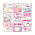 Beeveer 24 Designs Tea Party Photo Booth Props, Double Sided PVC Signs