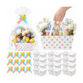 Moinchore 12 Set Pastel Dot Basket for Gifts Empty 9.8x6.5''