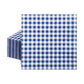 NatNarr 80 Pk Gingham Napkins Navy Blue Napkins Disposable, 6.5"