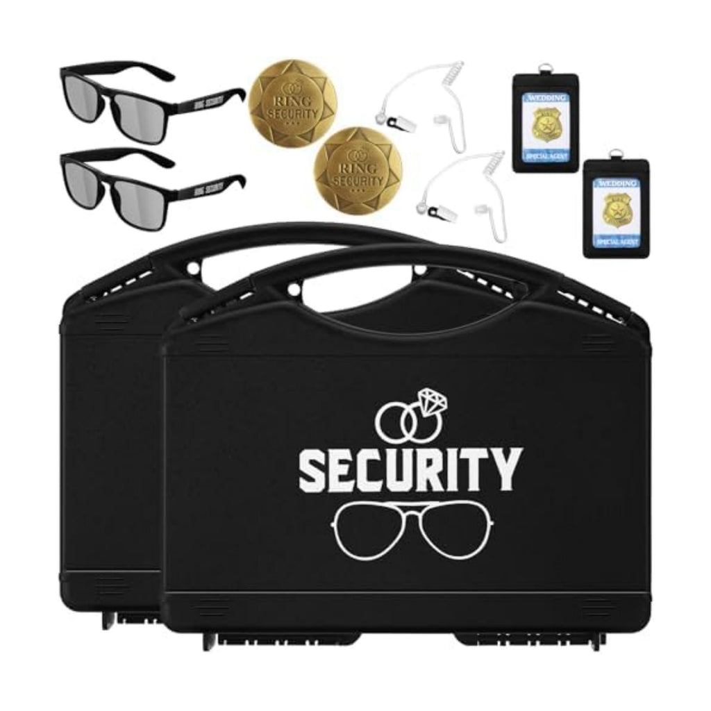 Gejoy Ring Bearer Security Box Wedding Set with Badge