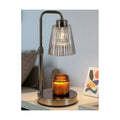 Silver Gray Candle Warmer Lamp with 24h Cycle Timer, Dimmable Wax Warmer