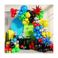 Red Blue Green Yellow Black Balloon Arch Kit, Birthday Decor