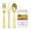 Glowserve 306 Pack Gold Disposable Plastic Silverware Set Cutlery Set