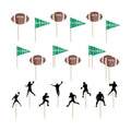 Football Cupcake Toppers, 24 PCS Foot Ball Touchdown Players Cupcake Toppers, Food Picks Toppers Cake Decorations for Football Party Decorations 2026 Sports Themed party Supplies