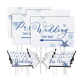 Wenqik 10 Pcs Seashell Wedding This Way Directional Parking Signs Outdoor