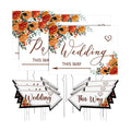 Wenqik 10 Pcs Fall Wedding This Way Directional Parking Signs Rustic Floral