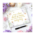 Patelai Funeral Guest Book with Pen Memorial Service Celebration of Life Sign in Book for Funeral Leather Cardinal in Loving Memorial Gift, 112 Pages(Colorful Flower)